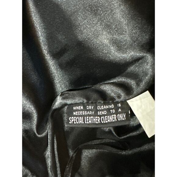 Wilson’s Maxima Black Genuine Leather High Rise Straight Leg Pants Vintage Sz 10 - Picture 11 of 12